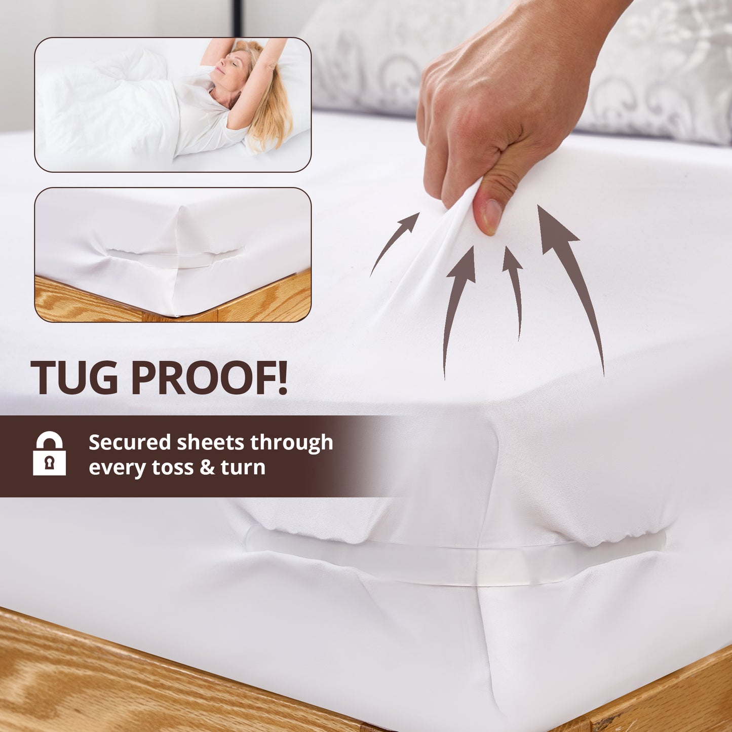 bed sheet holder tug proof test