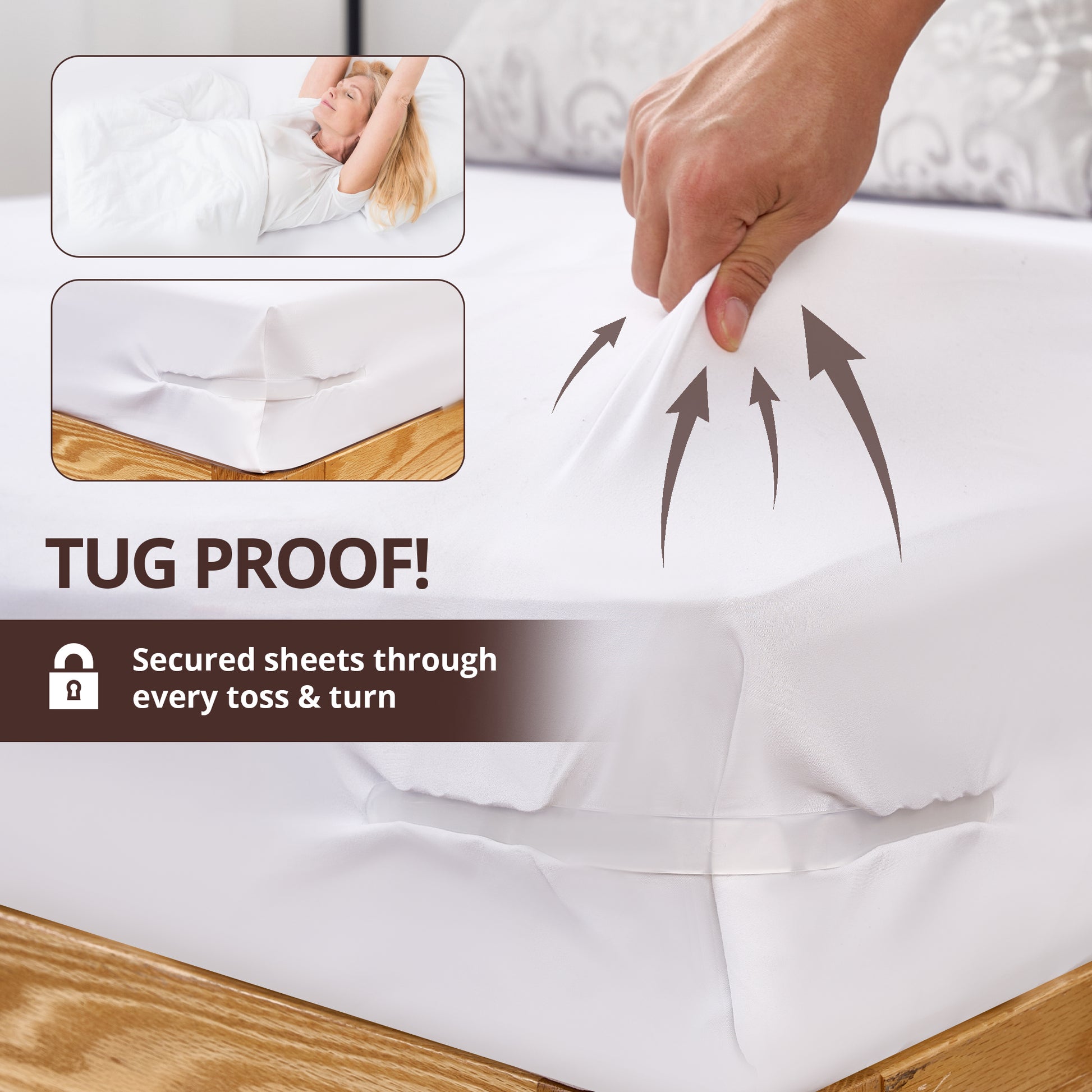 bed sheet holder tug proof test